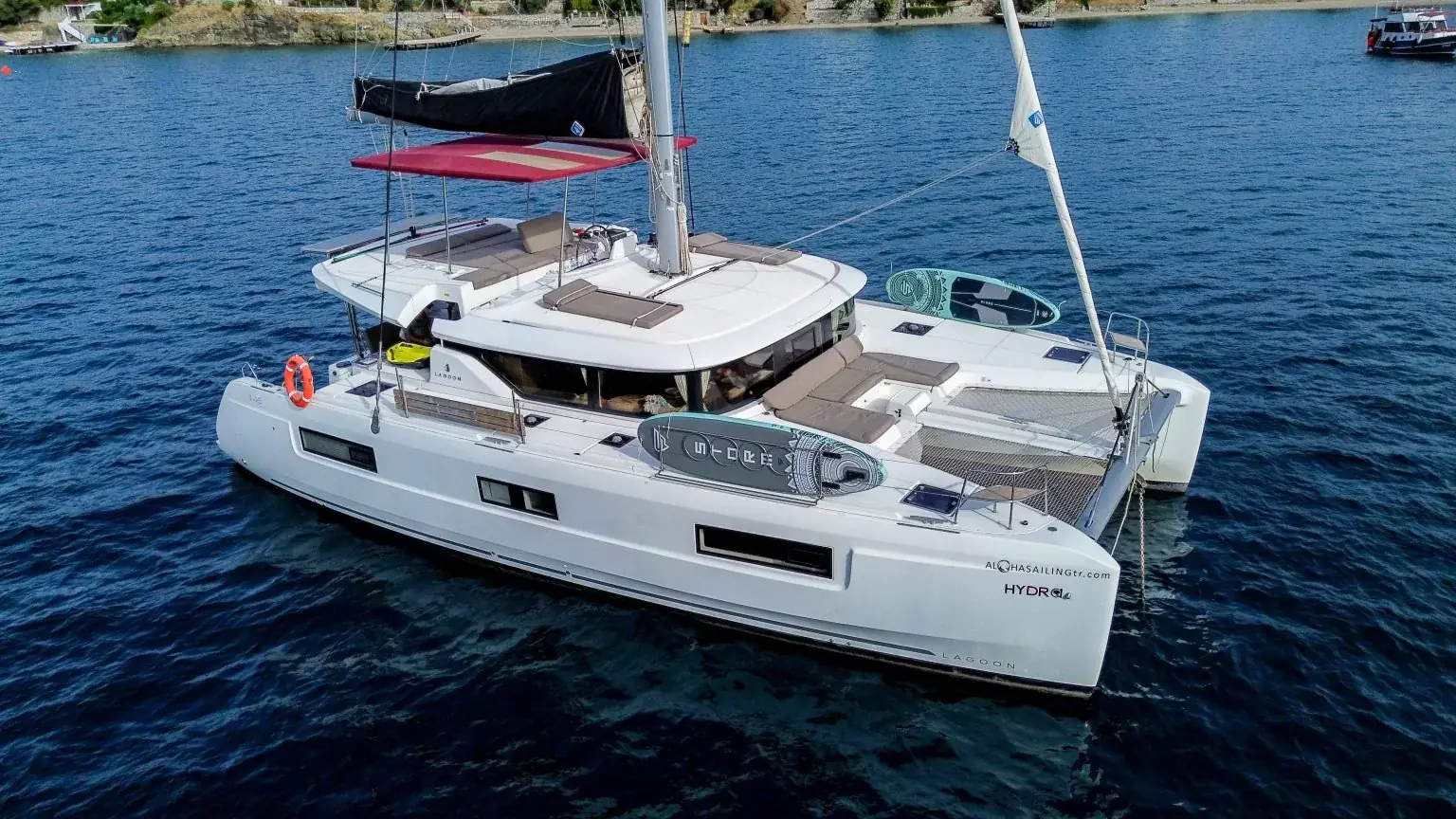 Lagoon 46 catamaran in a Göcek bay