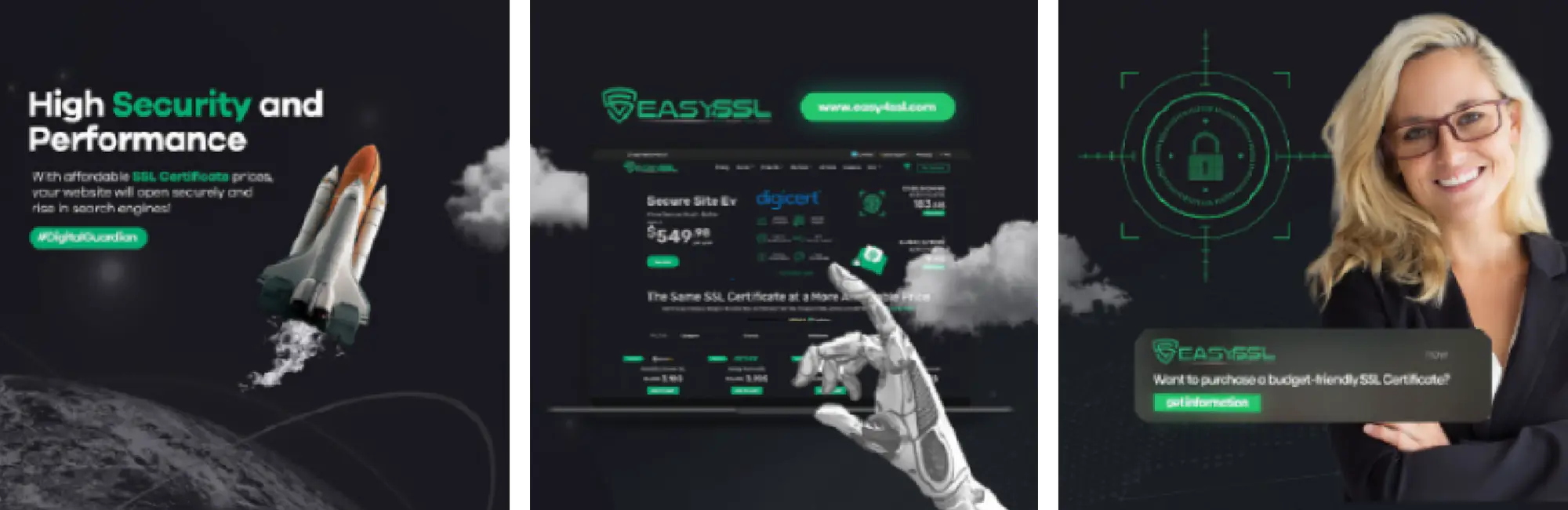 Easy4SSL social media posts: security and performance, price comparison, affordable SSL