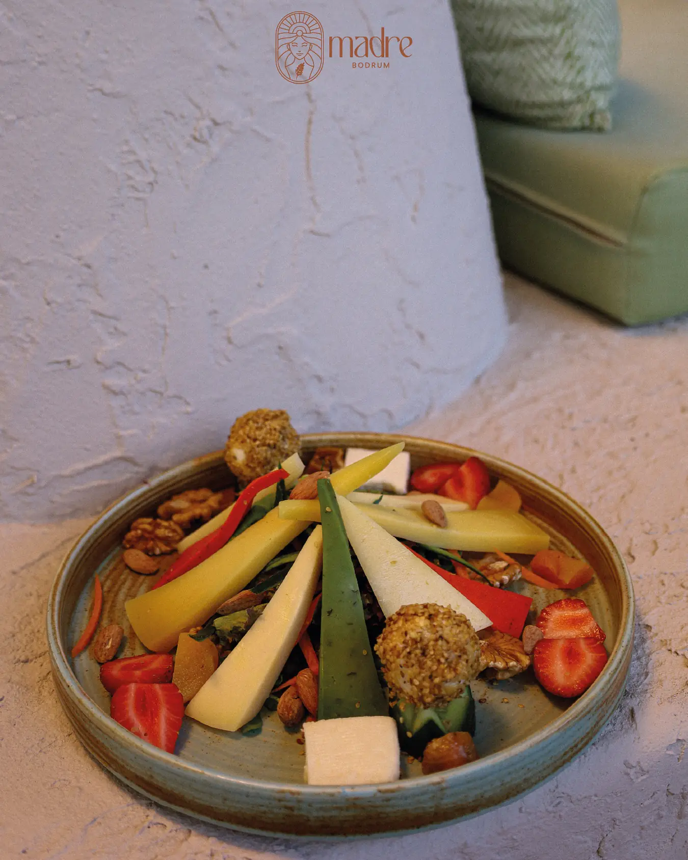 Madre Bodrum: a platter of cheese, fruit and nuts