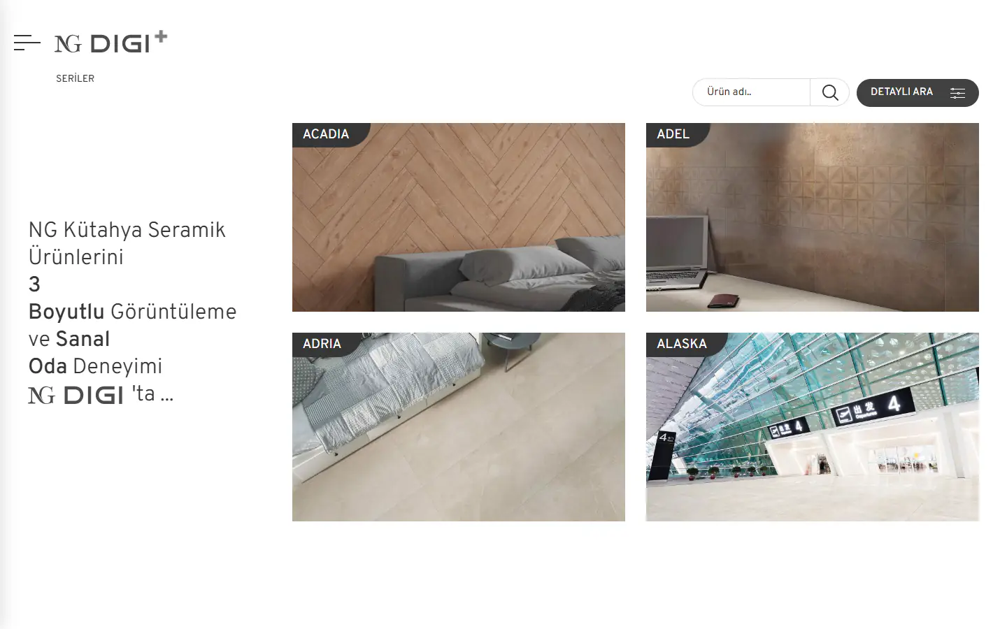 NG Digi+ 3D catalogue: series and detailed search