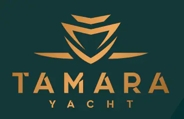 Tamara Yacht logo: a gold boat symbol and the words TAMARA YACHT